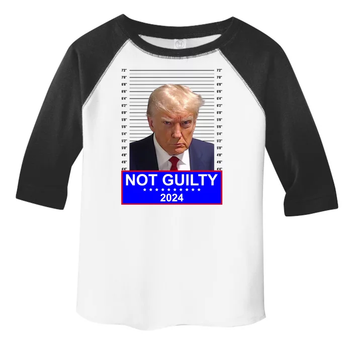 Donald Trump Not Guilty 2024 Mugshot Politcal Toddler Fine Jersey T-Shirt