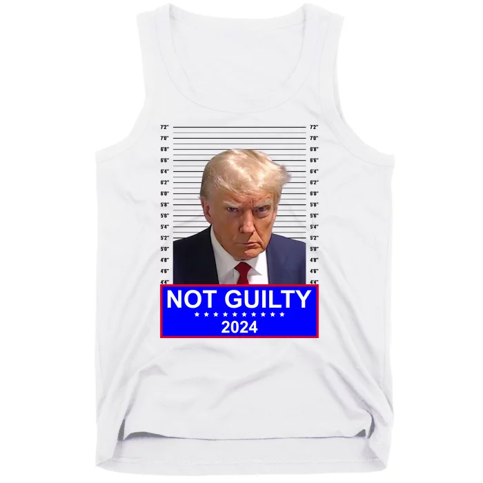 Donald Trump Not Guilty 2024 Mugshot Politcal Tank Top