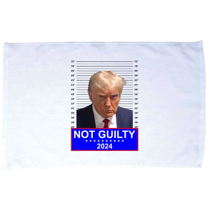 Donald Trump Not Guilty 2024 Mugshot Politcal Microfiber Hand Towel