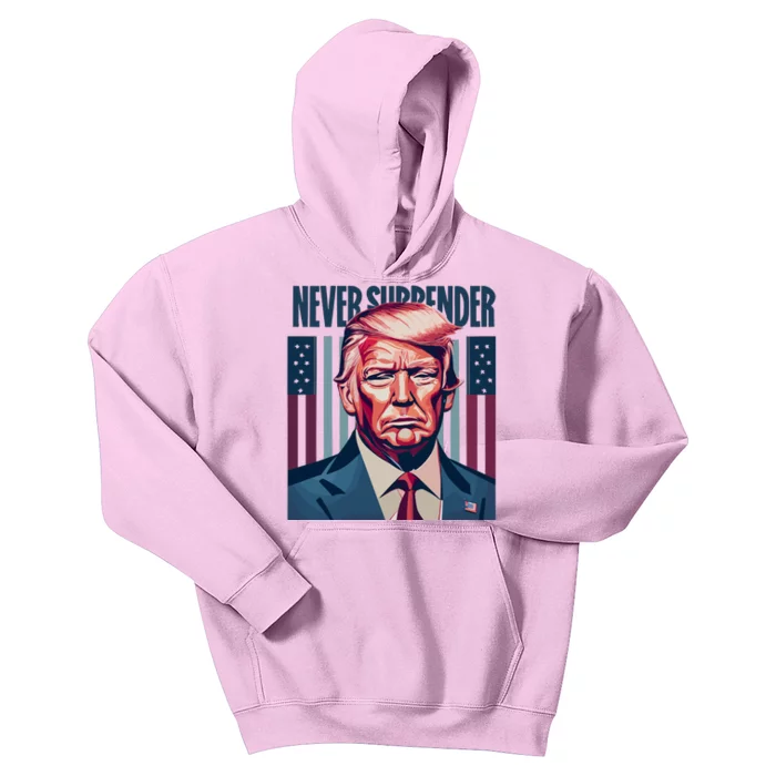 Donald Trump Never Surrender Kids Hoodie