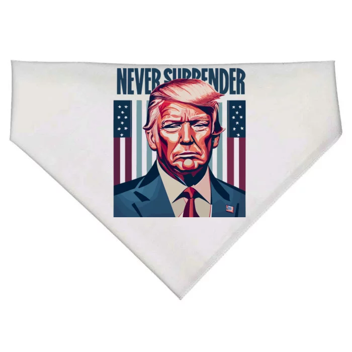 Donald Trump Never Surrender USA-Made Doggie Bandana