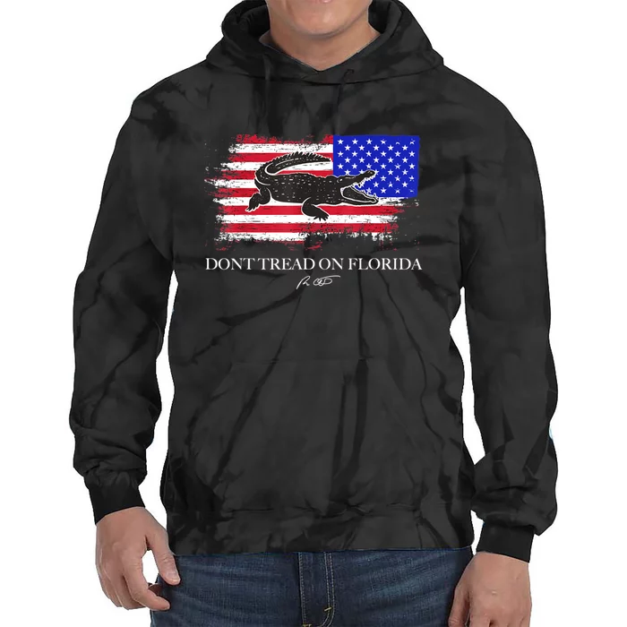 Dont Tread On Florida Governor Flag Alligator DeSantis 2021 Tie Dye Hoodie