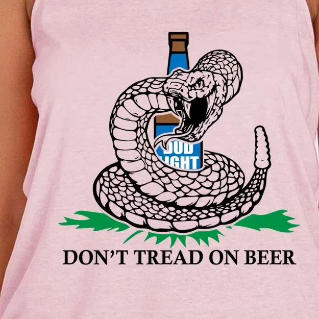 Dont Tread On Beer Funny Patriot America Usa Freedom Lover Gift Women's Knotted Racerback Tank