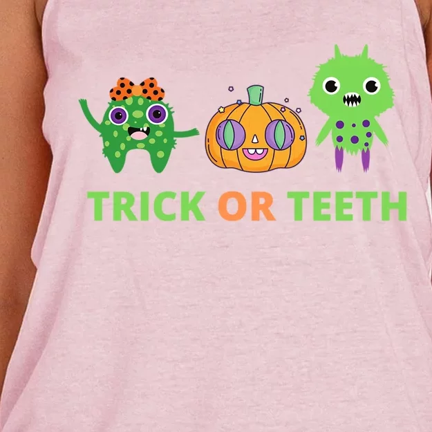 Dental Trick Or Teeth Costume Cool Gift Women's Knotted Racerback Tank