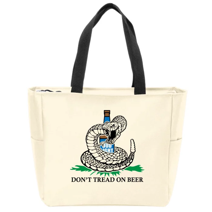 Dont Tread On Beer Funny Patriot America Usa Freedom Lover Funny Gift Zip Tote Bag