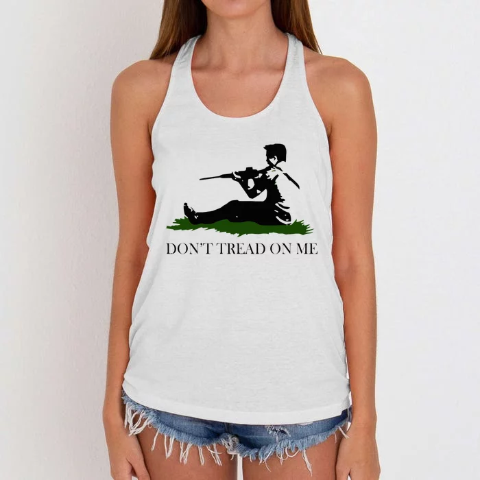 Don't Tread On Me Free Kyle Rittenhouse Women's Knotted Racerback Tank