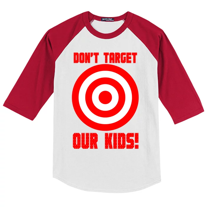 Dont Target Our Kids Patriotic Bullseye Range Boycott Kids Colorblock Raglan Jersey