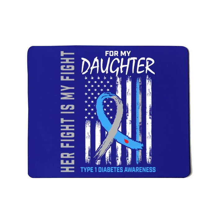 Daughter Type One Diabetes Awareness Usa Flag Back Graphic Gift Mousepad