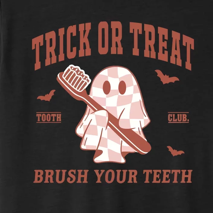 Dentist Trick Or Treat Brush Your Teeth Halloween ChromaSoft Performance T-Shirt