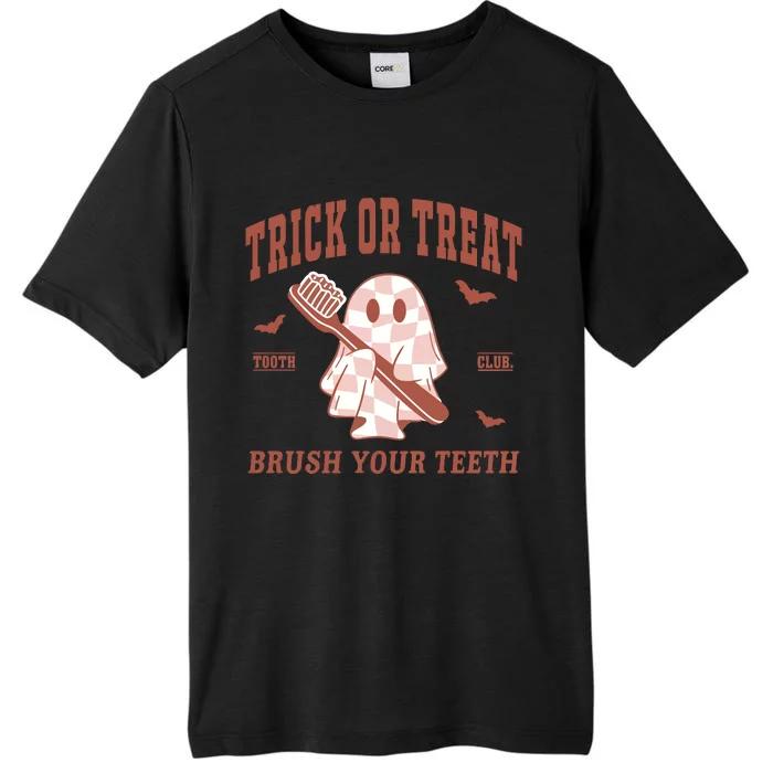 Dentist Trick Or Treat Brush Your Teeth Halloween ChromaSoft Performance T-Shirt