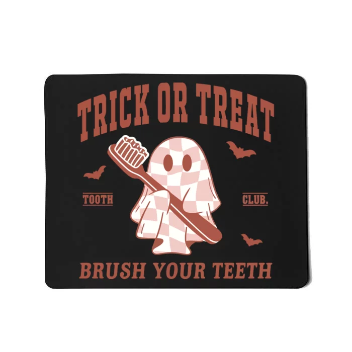 Dentist Trick Or Treat Brush Your Teeth Halloween Mousepad