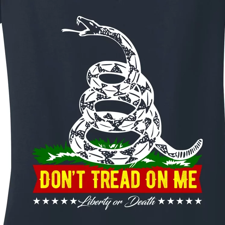 Dont Tread On Me Liberty Or Death Come & Take It Women's V-Neck T-Shirt