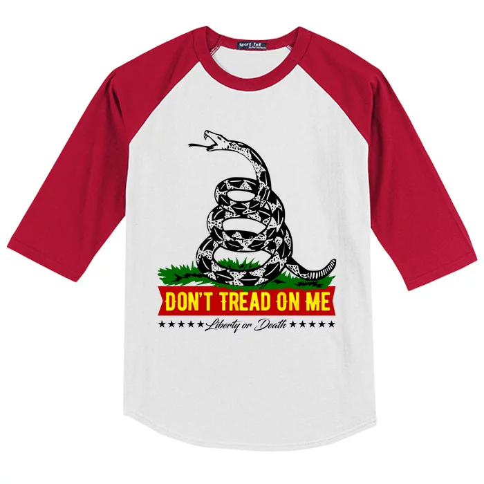 Dont Tread On Me Liberty Or Death Come & Take It Kids Colorblock Raglan Jersey