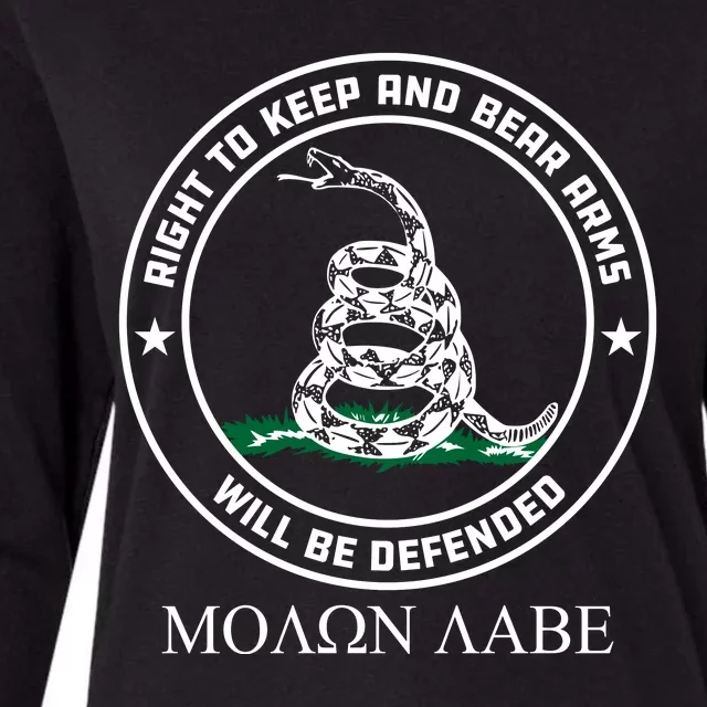 Dont Tread On Me Right To Keep & Bear Arms Come & Take It Womens Cotton Relaxed Long Sleeve T-Shirt