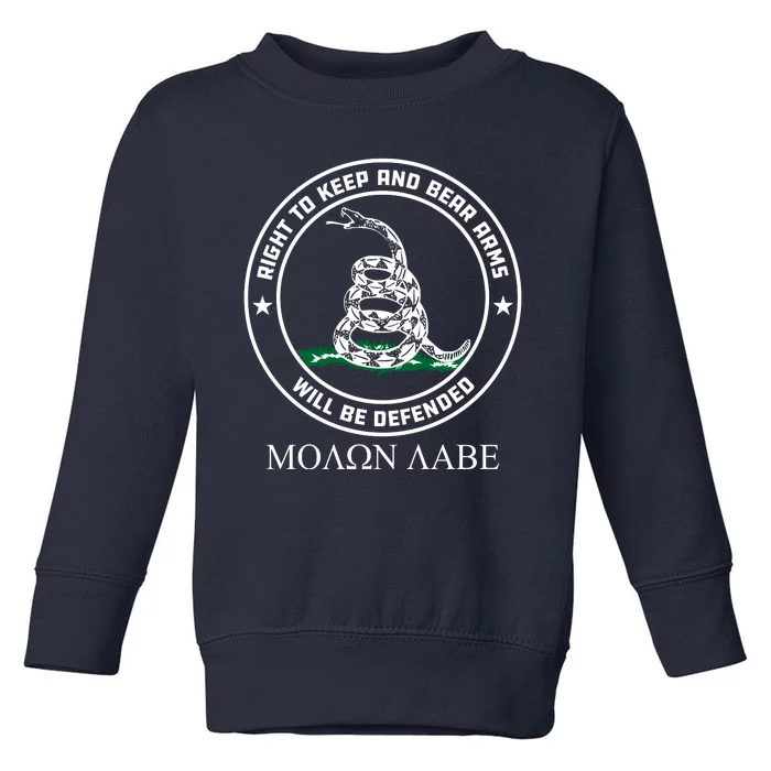 Dont Tread On Me Right To Keep & Bear Arms Come & Take It Toddler Sweatshirt