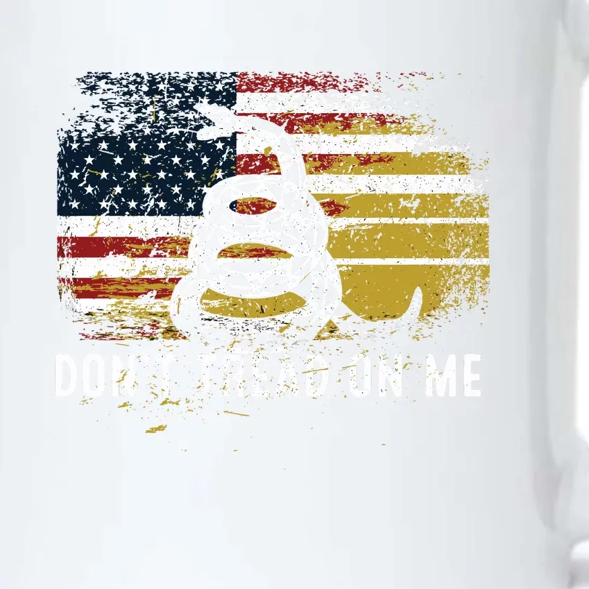 Dont Tread On Me USA Flag Rights Fight Black Color Changing Mug