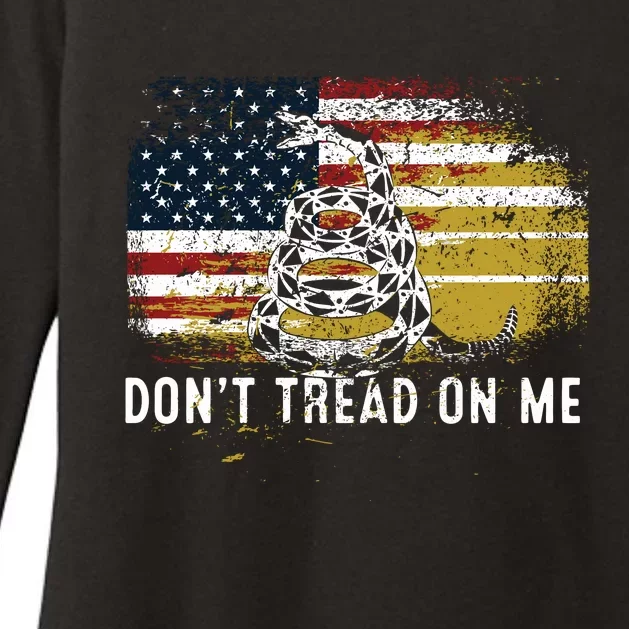 Dont Tread On Me USA Flag Rights Fight Womens CVC Long Sleeve Shirt