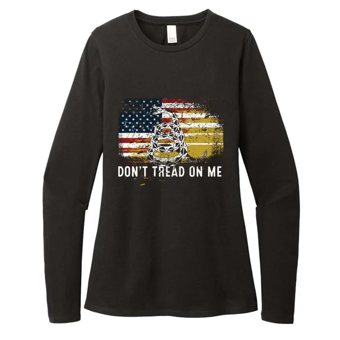 Dont Tread On Me USA Flag Rights Fight Womens CVC Long Sleeve Shirt