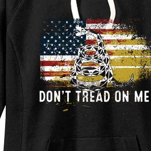 Dont Tread On Me USA Flag Rights Fight Women's Fleece Hoodie