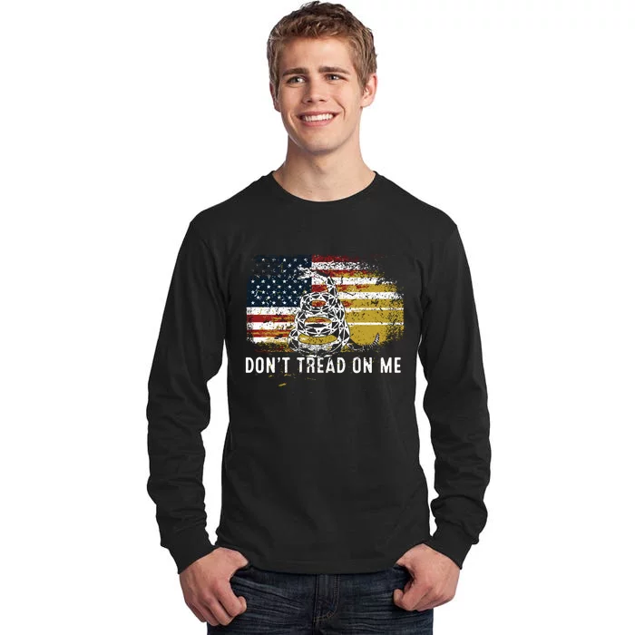 Dont Tread On Me USA Flag Rights Fight Tall Long Sleeve T-Shirt