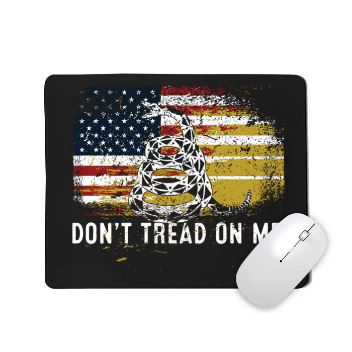 Dont Tread On Me USA Flag Rights Fight Mousepad