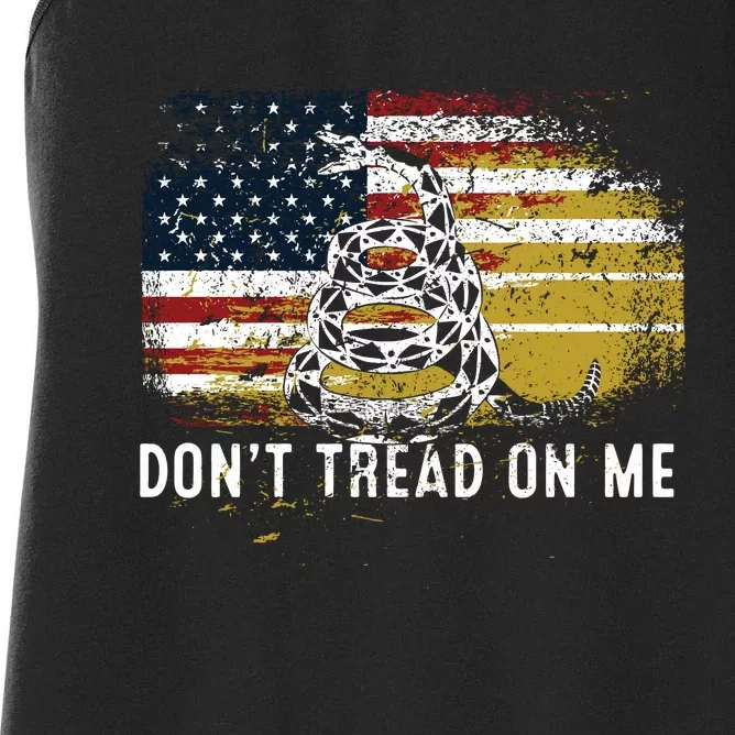 Dont Tread On Me USA Flag Rights Fight Women's Racerback Tank