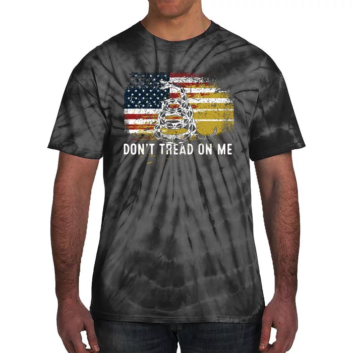 Dont Tread On Me USA Flag Rights Fight Tie-Dye T-Shirt