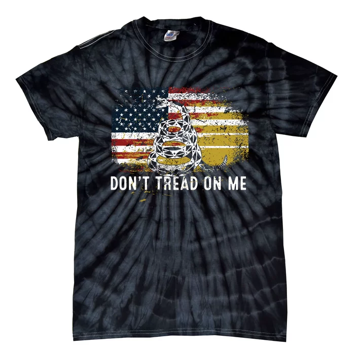 Dont Tread On Me USA Flag Rights Fight Tie-Dye T-Shirt