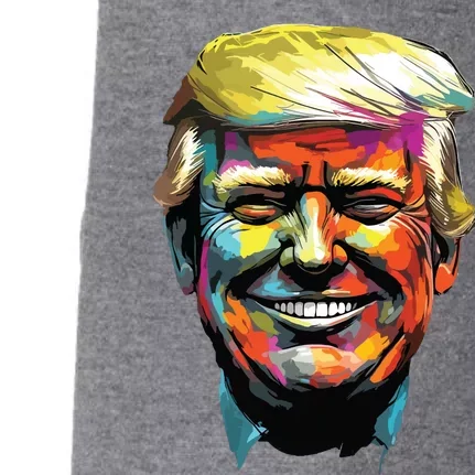 Donald Trump Oil Painting Style Donald J Trump Smiling Doggie 3-End Fleece Hoodie