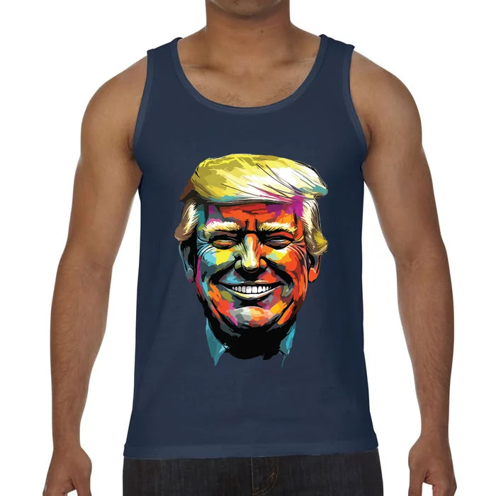 Donald Trump Oil Painting Style Donald J Trump Smiling Comfort Colors® Tank Top