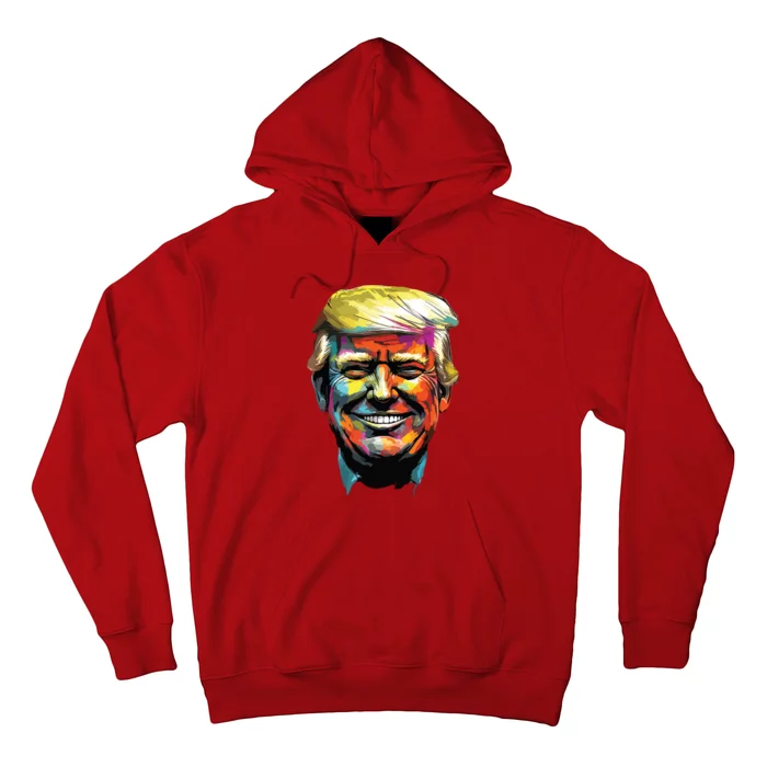 Donald Trump Oil Painting Style Donald J Trump Smiling Hoodie