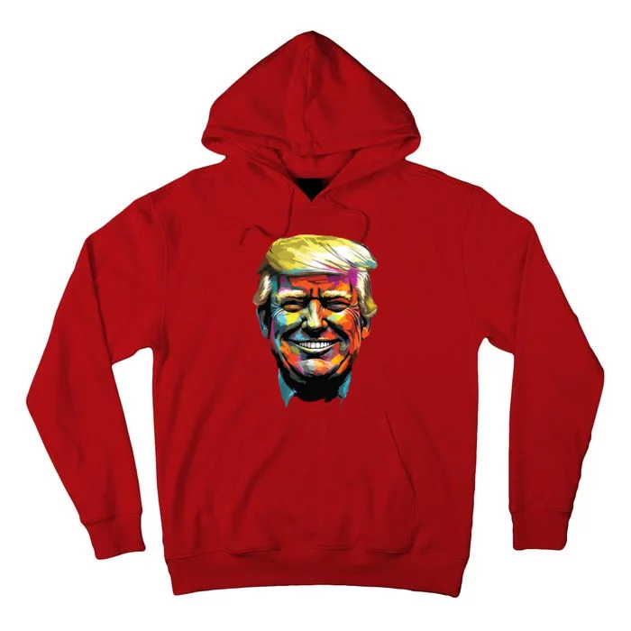 Donald Trump Oil Painting Style Donald J Trump Smiling Tall Hoodie