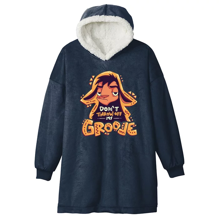 Dont Throw Off My Groove Llama Kuzco Hooded Wearable Blanket