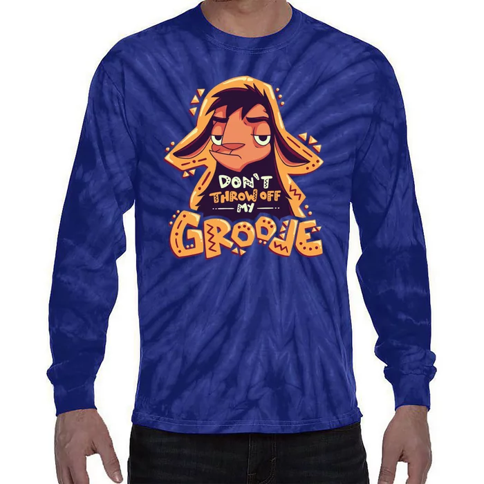 Dont Throw Off My Groove Llama Kuzco Tie-Dye Long Sleeve Shirt