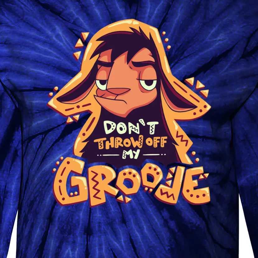 Dont Throw Off My Groove Llama Kuzco Tie-Dye Long Sleeve Shirt