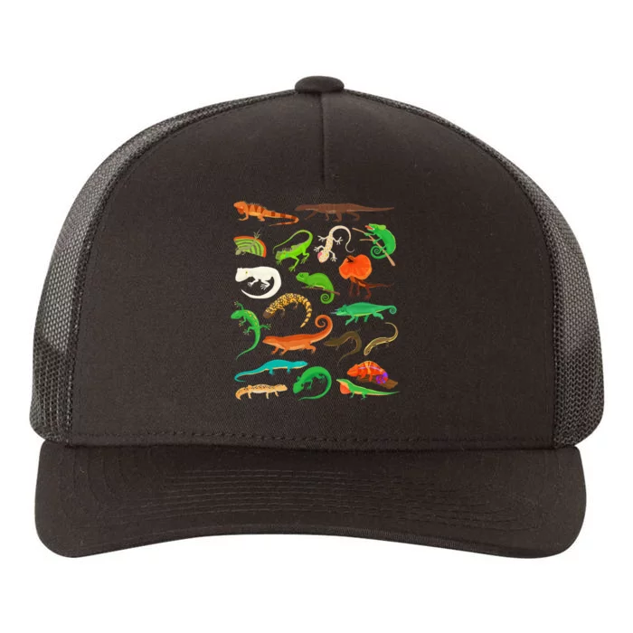 Different Types Of Lizards Educational Lizard Yupoong Adult 5-Panel Trucker Hat