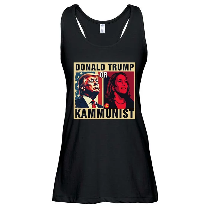 Donald Trump Or Kammunist 2024 President Election Ladies Essential Flowy Tank