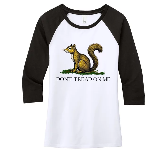 Dont Tread On Me Squirrel Women's Tri-Blend 3/4-Sleeve Raglan Shirt