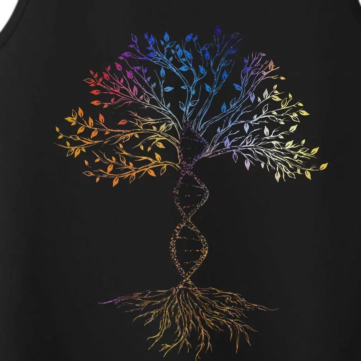 DNA Tree Of Life Science Earth Day Genetics Biologist Performance Tank