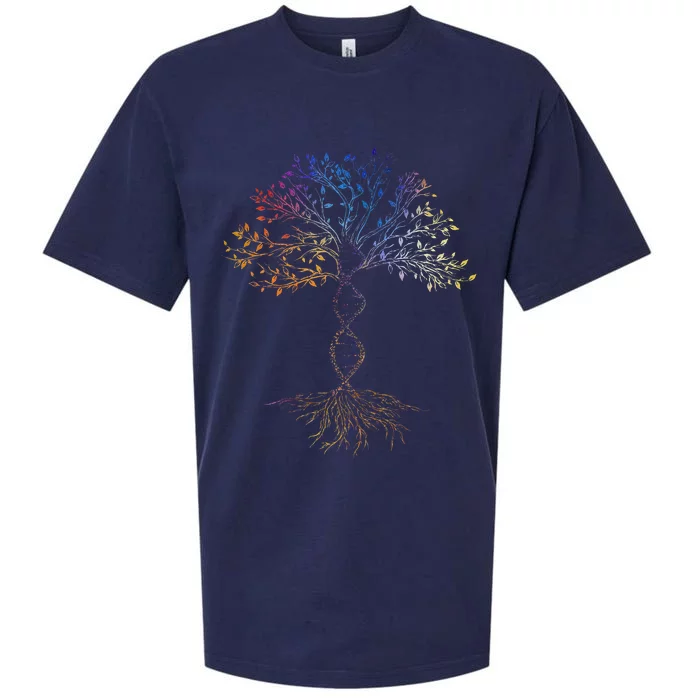 DNA Tree Of Life Science Earth Day Genetics Biologist Sueded Cloud Jersey T-Shirt