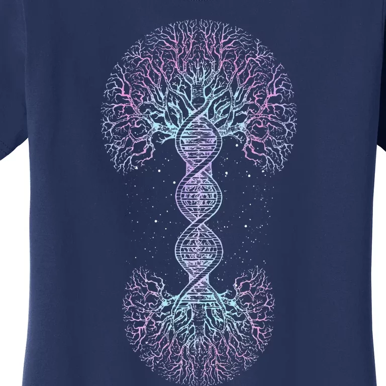 DNA Tree Of Life Science Of Genetics Earth Day Genealogy Love Women's T-Shirt