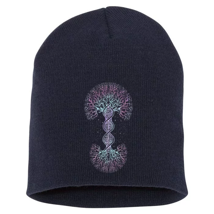 DNA Tree Of Life Science Of Genetics Earth Day Genealogy Love Short Acrylic Beanie