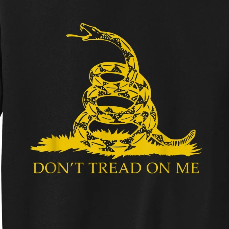 Don’t Tread On Me Shirts For Men Gadsden Flag Yellow Snake Tall Sweatshirt