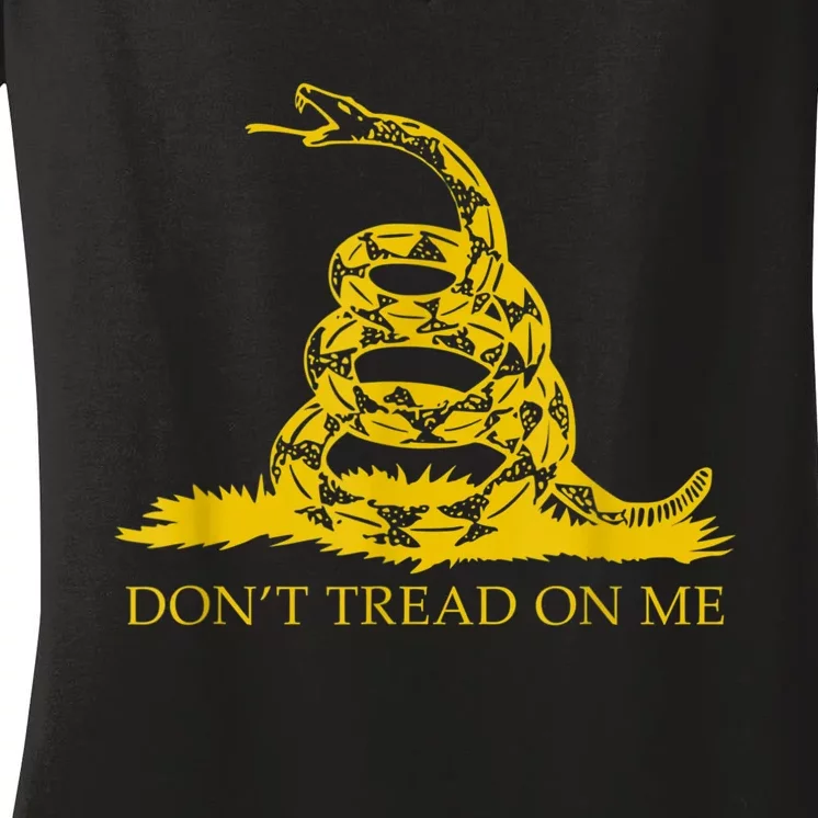 Don’t Tread On Me Shirts For Men Gadsden Flag Yellow Snake Women's V-Neck T-Shirt