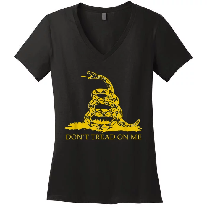 Don’t Tread On Me Shirts For Men Gadsden Flag Yellow Snake Women's V-Neck T-Shirt