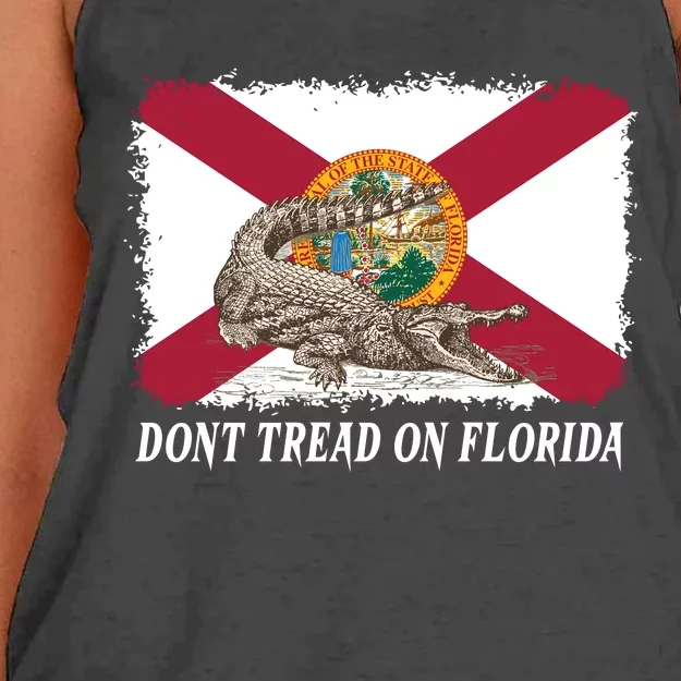 Don't Tread On Florida Governor Ron DeSantis Campaign Women's Knotted Racerback Tank