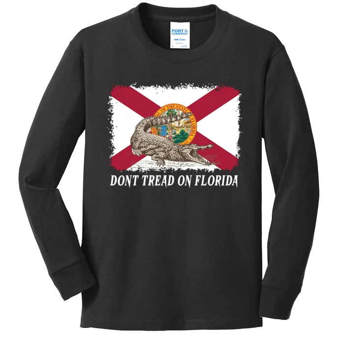 Don't Tread On Florida Governor Ron DeSantis Campaign Kids Long Sleeve Shirt