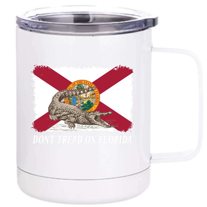 Don't Tread On Florida Governor Ron DeSantis Campaign Front & Back 12oz Stainless Steel Tumbler Cup