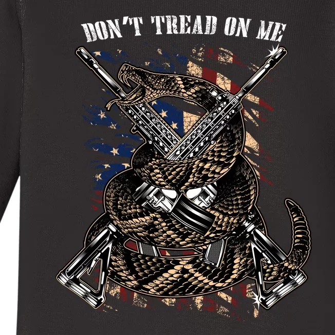 Dont Tread On Me Baby Long Sleeve Bodysuit