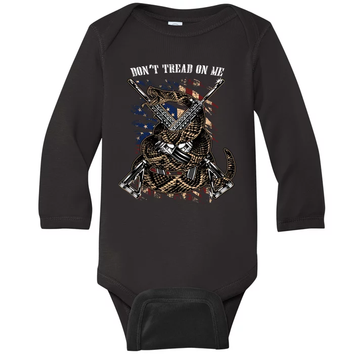 Dont Tread On Me Baby Long Sleeve Bodysuit